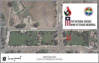 Gardnerville, Nevada seleccionada por NABO para el Memorial Nacional a los Veteranos Vascos de la SGM (foto cortesía Gardnerville)