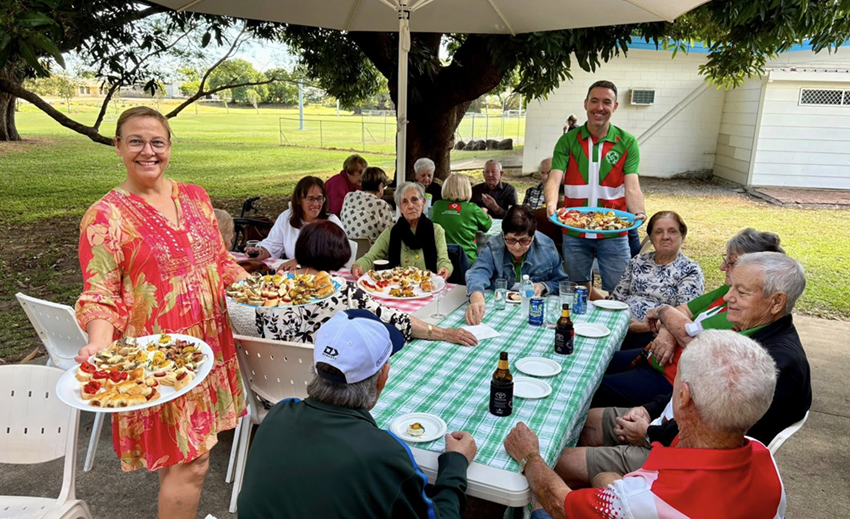 2026ko ekaineko bazkaria Townsvillen, ezin hobe North Queensland-eko Euskal Etxearen egoitza kanpoaldean