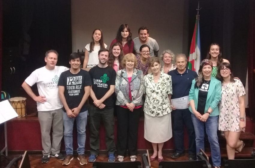 A group of members of the Gerora Basque Cultural Association in Cordoba, Argentina 