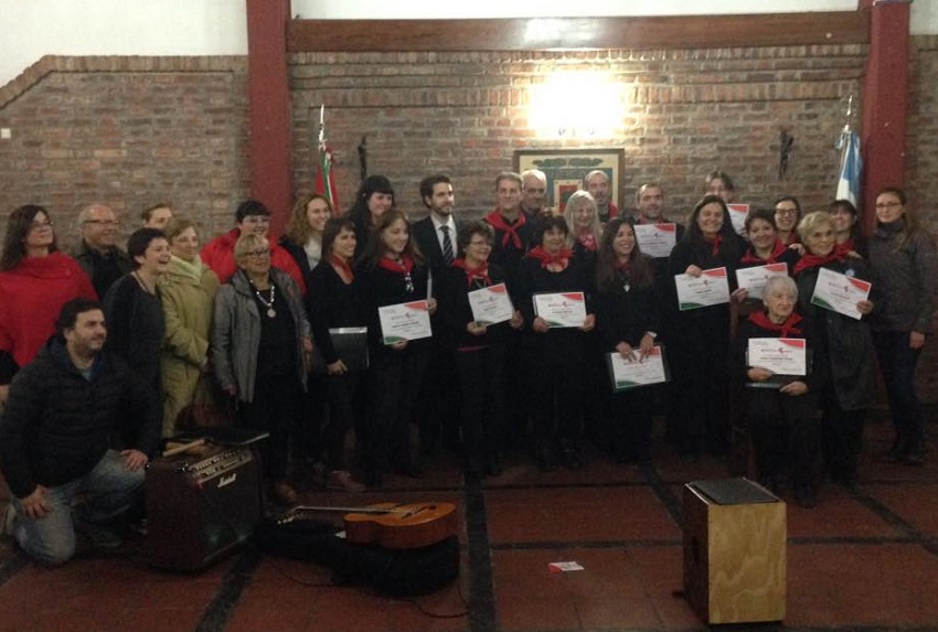 The Denak Bat Basque Choir in Cañuelas celebrating its 20th anniversary