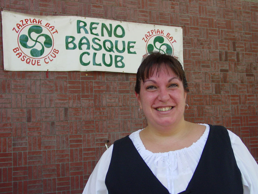 Kate Camino pictured at the picnic of the Zazpiak Bat Basque Club of Reno, NV a few years ago when she was club president (photo EuskalKultura.com)