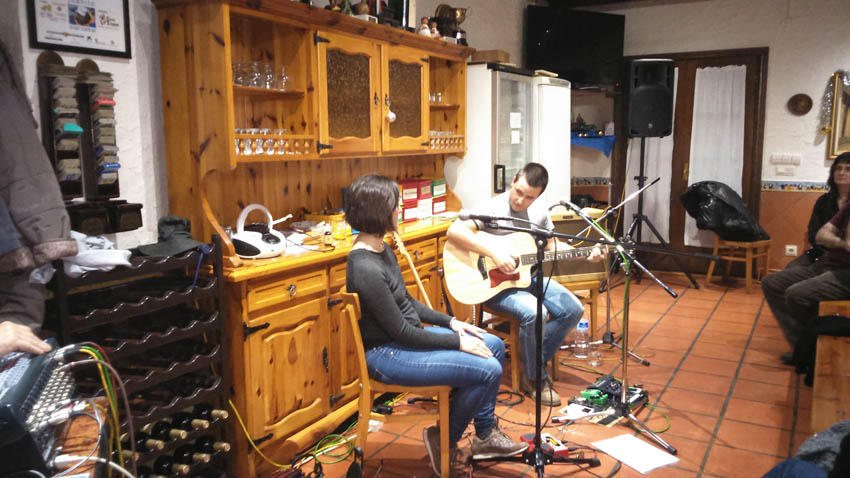 Napoka Iria during their concert on December 14 at the Gure Txoko Basque club in Valladolid