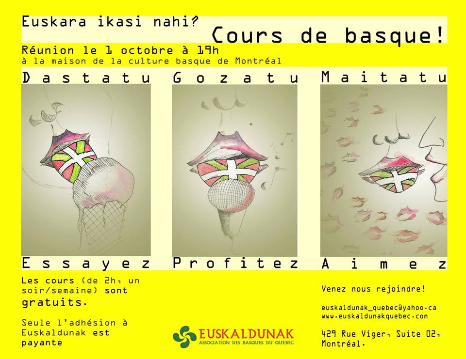 2014  Basque language classes in Montreal 