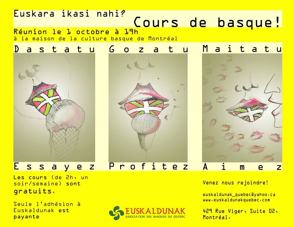 2014  Basque language classes in Montreal 