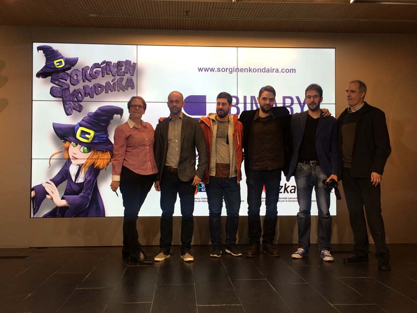 Presentación ayer en Bilbao del videojuego 3D en euskera  'Sorginen kondaira'