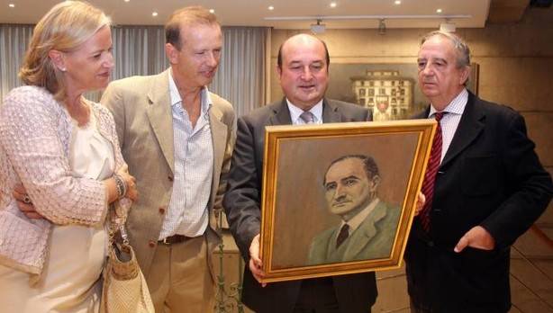 The portrait of Lehendakari Aguirre dates back to 1959 and was done in Caracas by Peli Irazabal, a Basque doctor residing in Venezuela (photo EAJ-PNV)