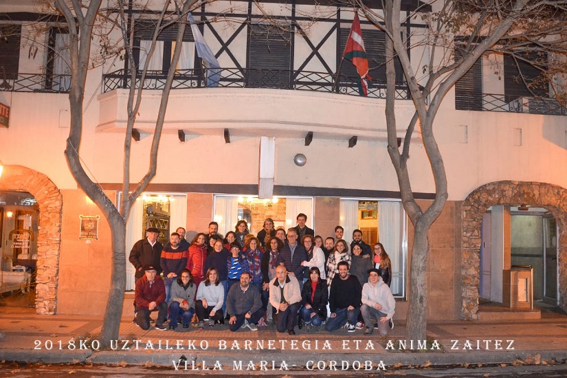 Fotografía de grupo del Barnetegi de Invierno 2018 en Euzko Etxea de Villa María, Córdoba, Argentina