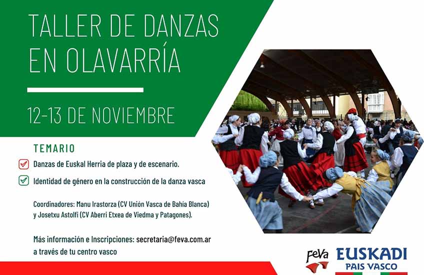 Afiche promocional del Taller de Danzas organizado por FEVA