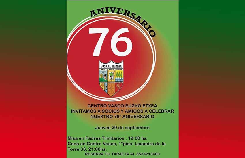 Afiche de difusión de las actividades programadas por la celebración del 76 aniversario de la institución