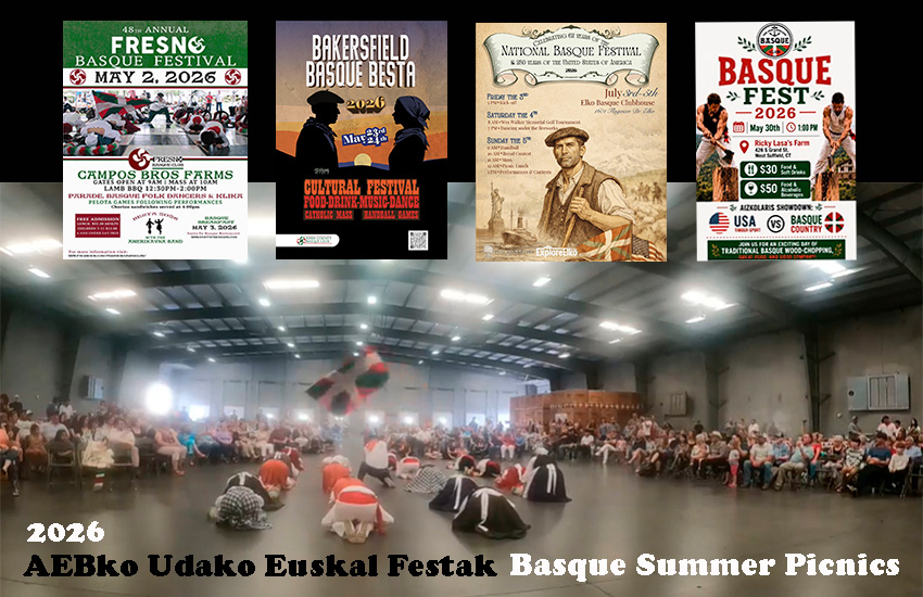 Euskal Piknik eta Festen Sasoia AEBn: 2026an, maiatzaren 2an hasi zen Fresnon eta urriaren 10ean bukatuko da Rocklinen, bertako piknik festa eta NABO Kantari Egunarekin