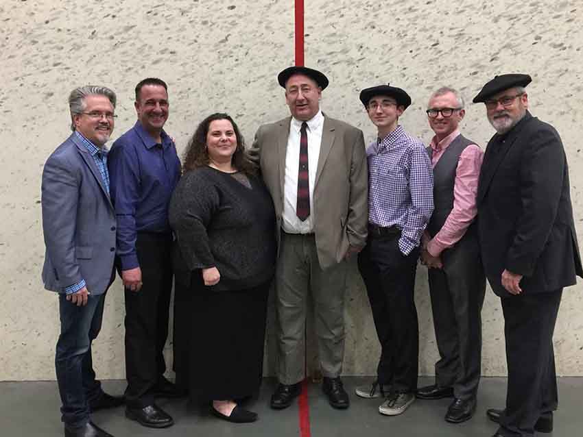 Amerikanuak from left to right: Pierre Igoa, Renée Caballero, Michelle Iturriria, Jean Flesher, Jean-Jules Flesher, Christian Iribarren and Jean-Pierre Etchechury. Not picture, John Ehlis (photo Amerikanuak)