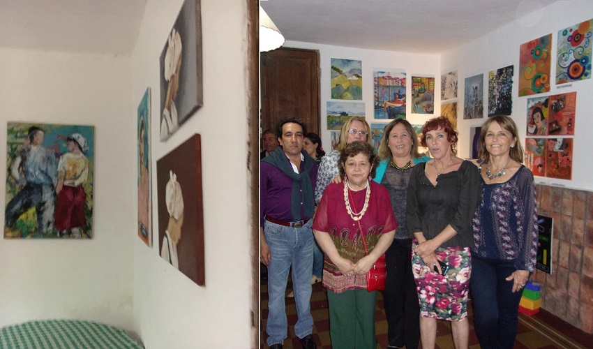 María Ángela Juanena (la segunda por la derecha) junto a integrantes del Taller