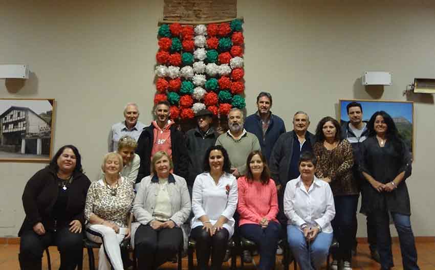 The 2017 board of directors at the Euskaldunak Denak Bat Basque Club in Arrecifes elected on April 22nd 