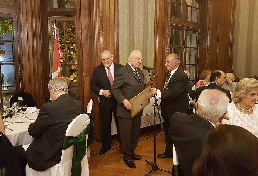 Institutional meal 2018 at the Barcarce Palace where the Foundation honored Dr. Horacio Juanarena