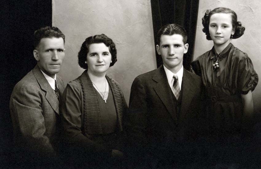 A family picture of Benito Ysursa, his wife Asuncion, son Ramon and daughter Ruby