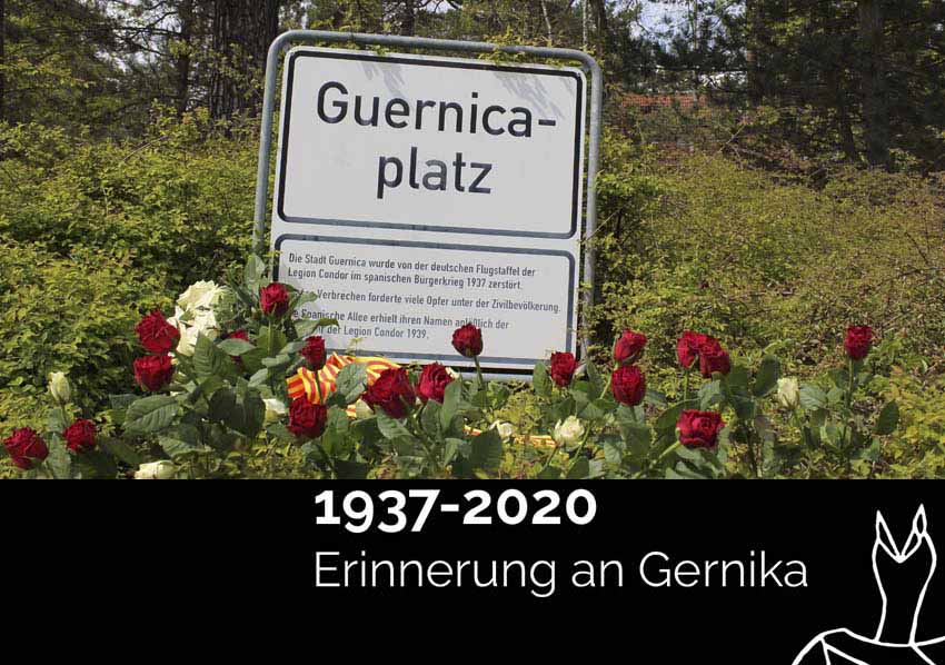 Commemoration of the Bombing of Gernika organized by the Berlin Basque Club at the local Guernica Platz