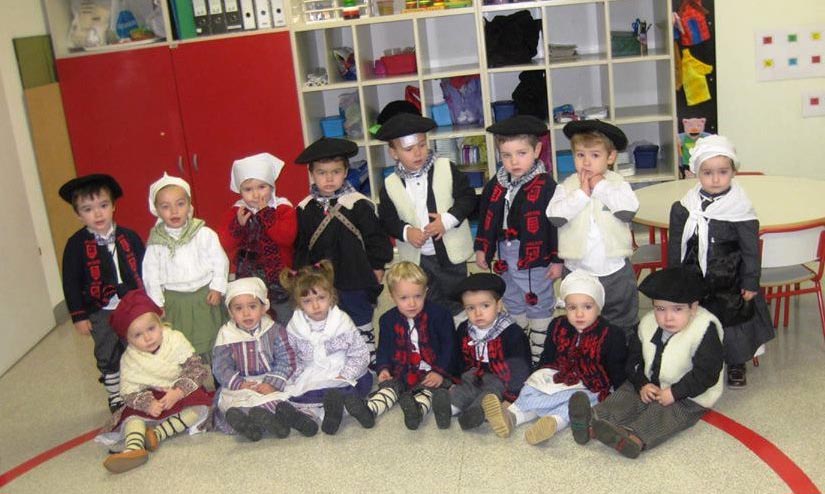 Grupo de niños y niñas de la Boiseko Ikastola en una imagen de archivo