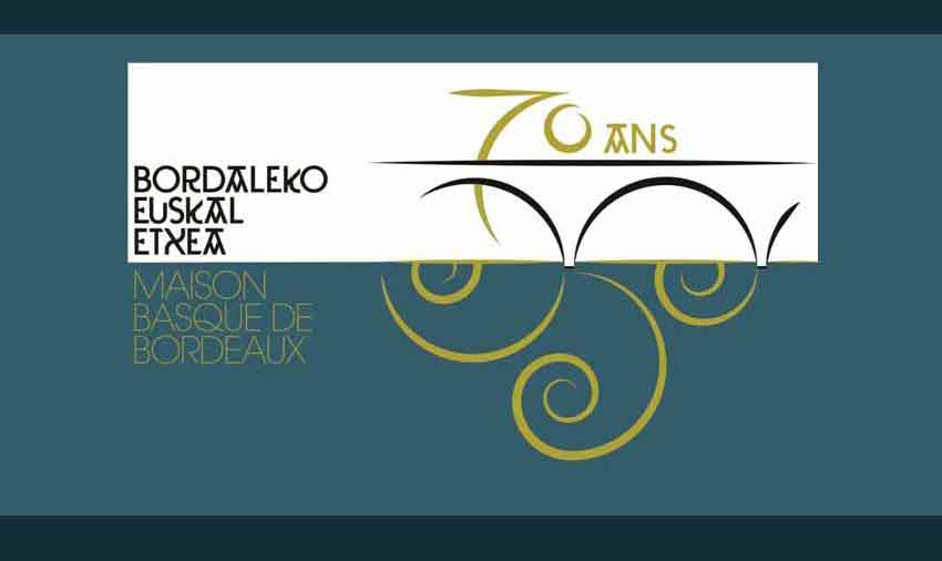 Logo del 70 aniversario de Bordaleko Euskal Etxea