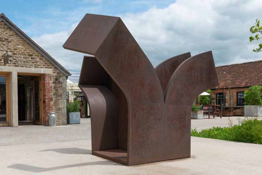 One of Chillida's work in his exhibit in Bruton