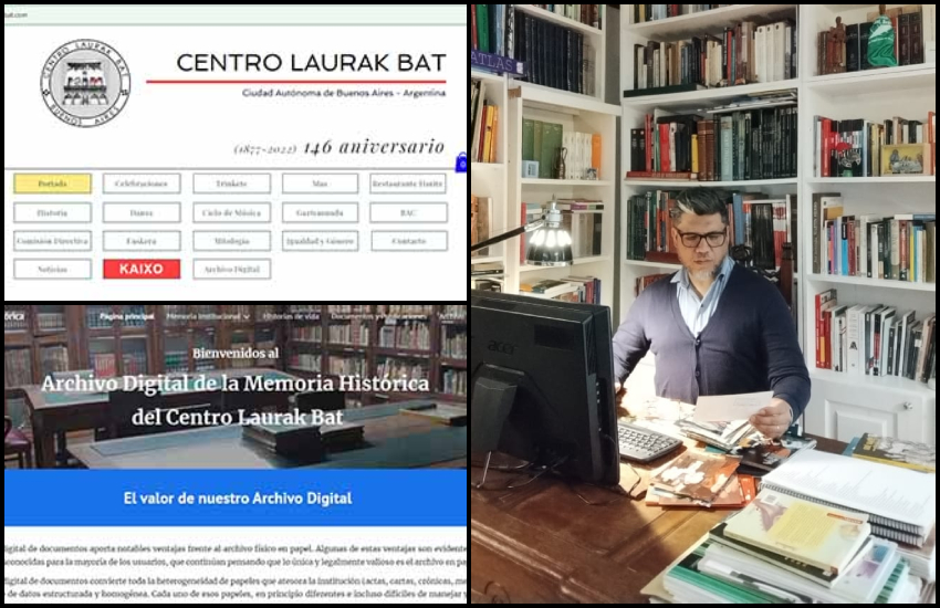 Laurak Bateko idazkari den Diego Orellanak web orrialdean dagoen Memoria Historikoaren Artxibo Digitalaren eratzea koordinatzen du