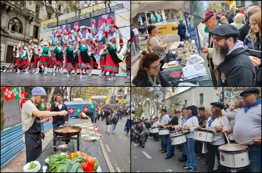 Cuatro postales del Festival “Buenos Aires celebra el País Vasco 2023”: danzas, artesanías, gastronomía y tamborrada