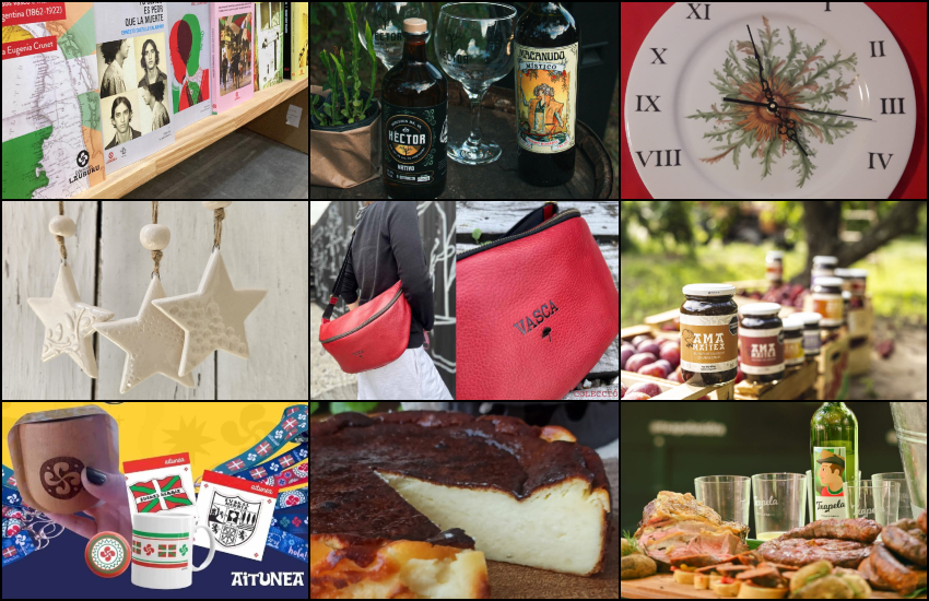 Liburuak, edariak, gozoak, gaziak, diseinu objektuak, jantziak eta artea, euskal nortasunaren zigilua duten opariak