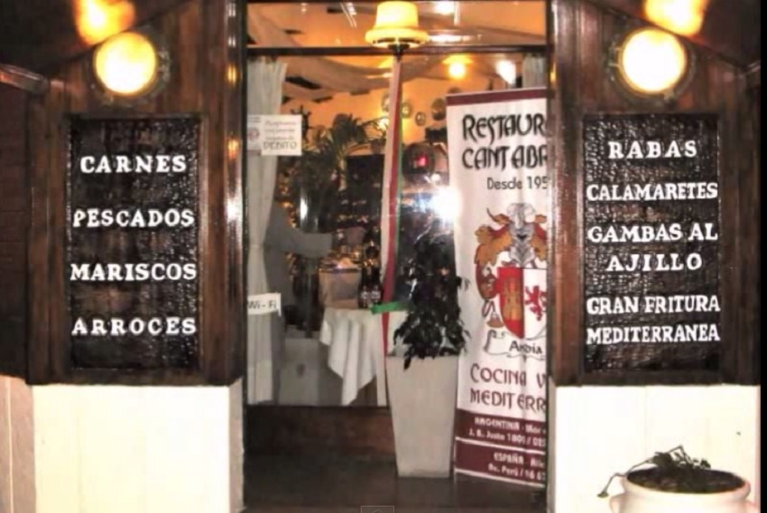 Restaurante Cantábrico, de Mar del Plata