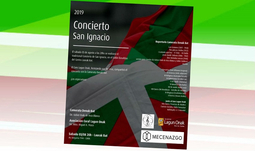 The Lagun Onak Choir and the Denak Bat camerata at the San Ignacio Concert