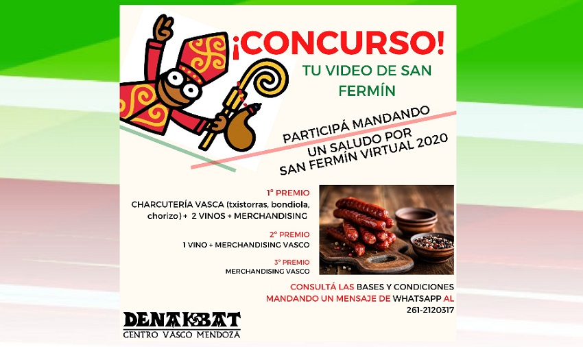 Video contest “Virtual San Fermin 2020,” at the Mendoza Basque Club