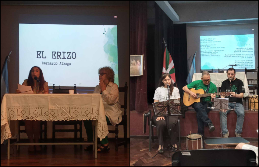 Topaketaren iazko edizioak hizkuntza eta arteen -dantza, musika, pintura eta literatura- arteko loturak izan zituen mintzagai. Ezk., Gerorako Agustina Madarieta eta Elba Mocoroa, esk., ‘Lurra eta haizea’ musika taldeko kideak
