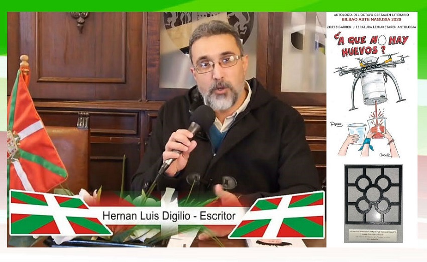 Hernan Digilio pergaminotarrak 2020ko Bilboko Aste Nagusiko Zortzigarren Literatura Lehiaketa irabazi zuen