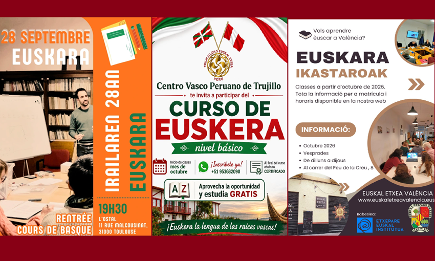 2026-27ko euskara klaseak Ipar Hemisferioan