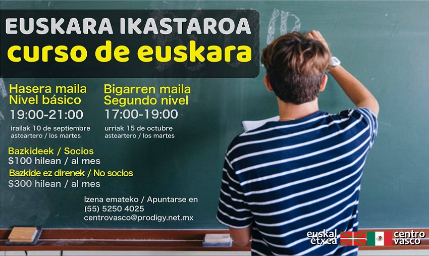 New Basque classes for 2019-2020