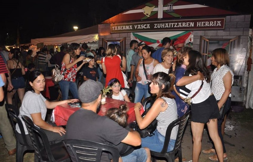 The Zuhaitzaren Herria Basque Club’s Basque taberna at the Immigrant Festival 2019 in Marcos Paz