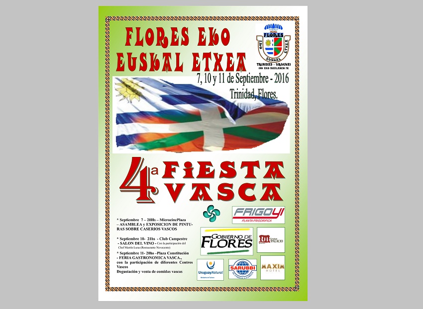 Poster for the fourth Basque Festival in Flores