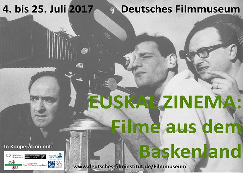 Frankfurt-eko Zinema Museoa uztail honetan eskaintzen ari den Euskal Zinema Zikloko kartela