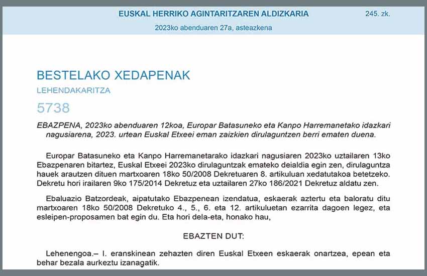 gasteiz 2023 results Basque Clubs grants