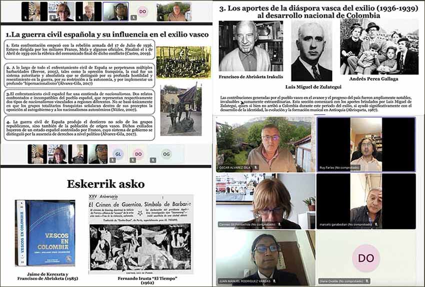 Joan den asteazkenean Juan Manuel Rodríguez Vargasek aurkeztutako lana "Euskal diasporaren presentzia erbestean (1936-1939) eta honen ekarria Kolonbiako garapen nazionalari" izenpean