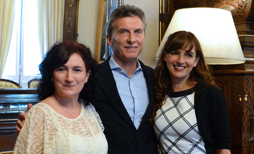 Graciana Goicoechandia, and President Macri and Inés Bulacio.