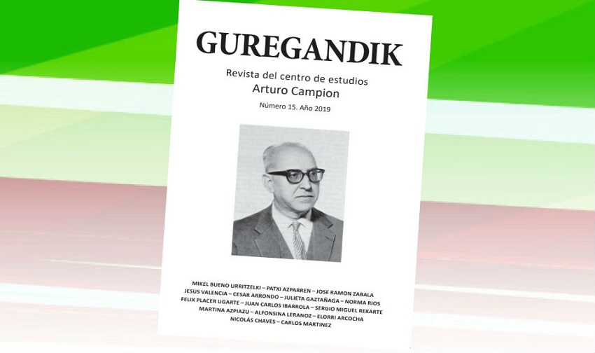 Tapa del número 15, correspondiente a 2019, de ‘Guregandik’ 