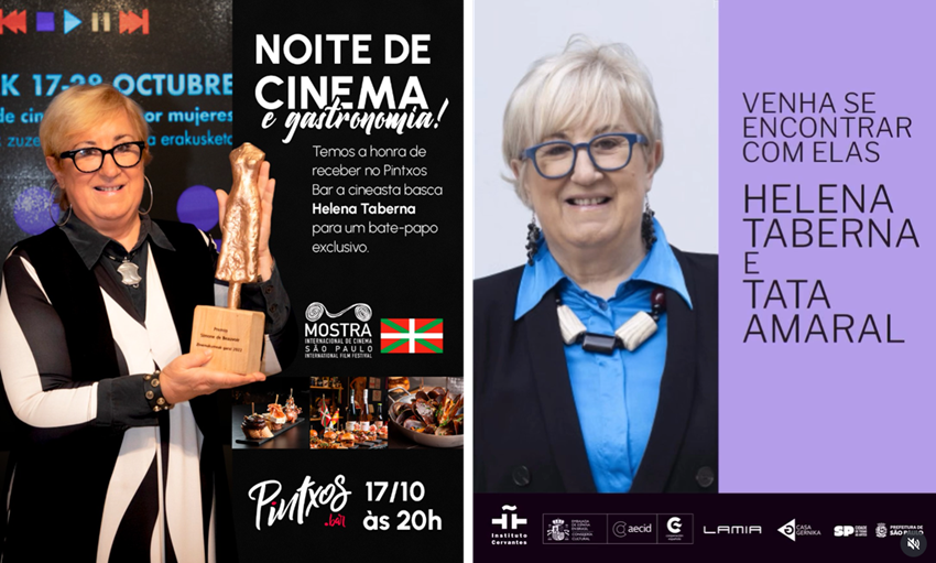 Banners de las otras dos citas que Helena Taberna tendrá en Sao Paulo, junto a su participación en la Muestra de Cine