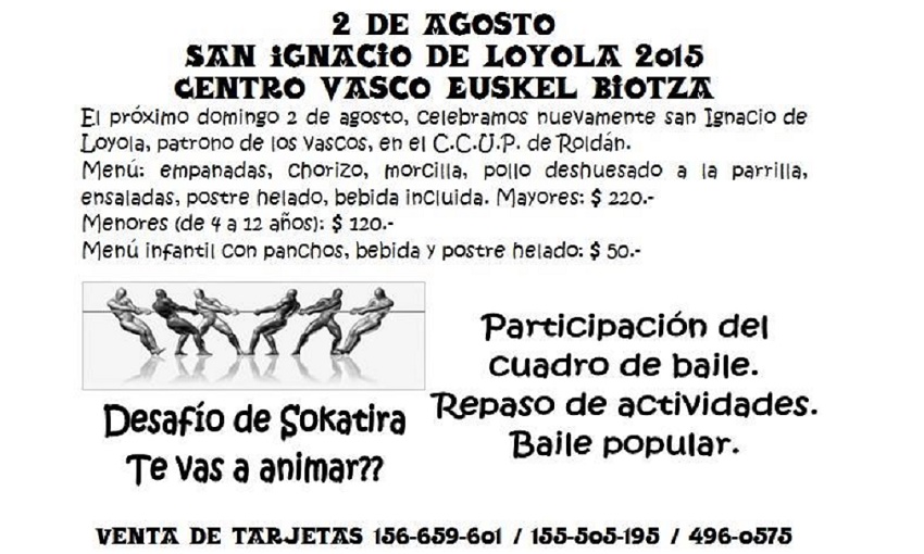 Invitación a la Fiesta de San Ignacio