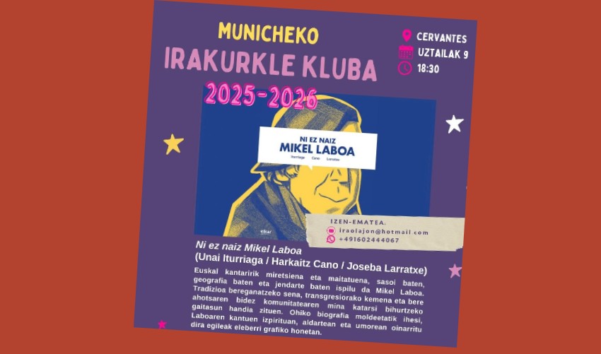 'Municheko Irakurle Kluba' anuncia encuentros trimestrales con inicio este 9 de julio hasta abril de 2026