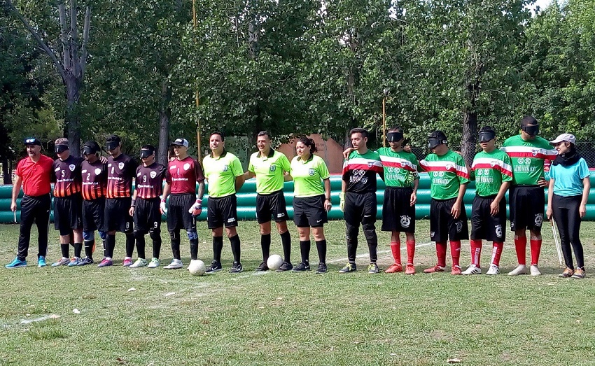 El equipo de Fútbol Ciegos del Euzko Etxea en el Torneo Nacional 2019. La fecha del 24 de noviembre fue organizada por la Euskal Etxea