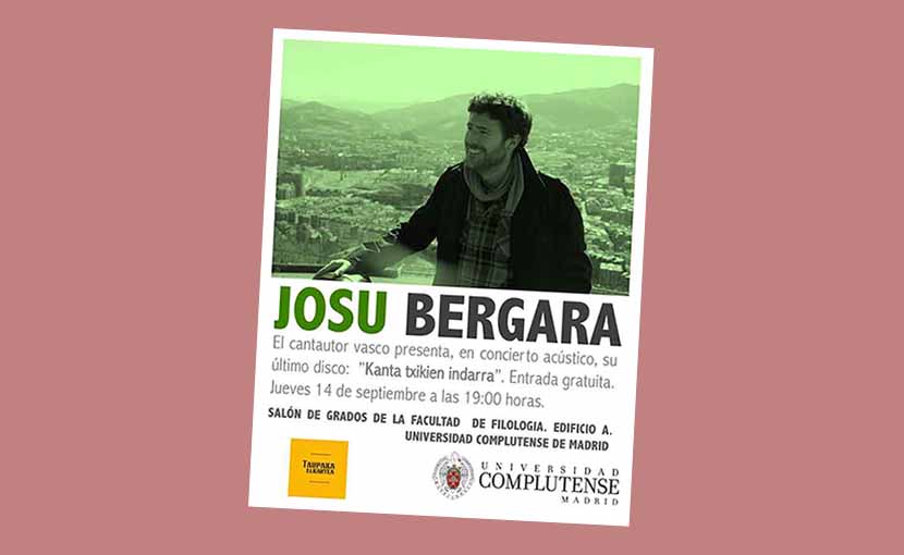 The Basque singer will perform this afternoon at the Complutense University in Madrid