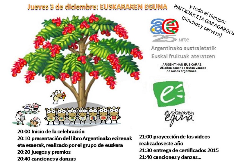 Poster of the festivities at the Union Vasca in Bahia Blanca