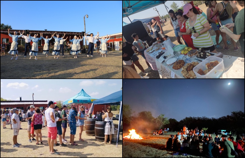 Postales de la segunda edición del campamento “Eguzkipean”, en 2023: bailes, gastronomía, sidra y camaradería