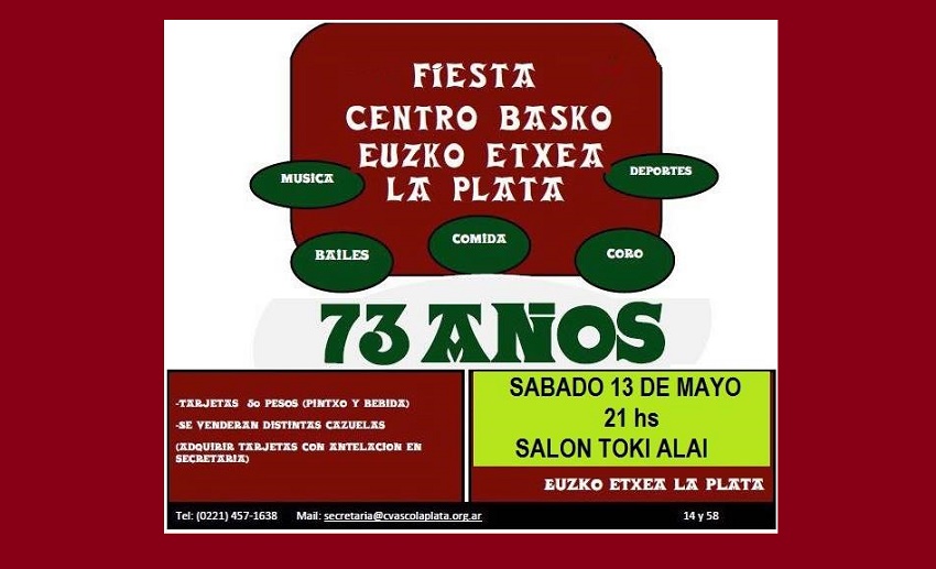 73º aniversario del Euzko Etxea platense