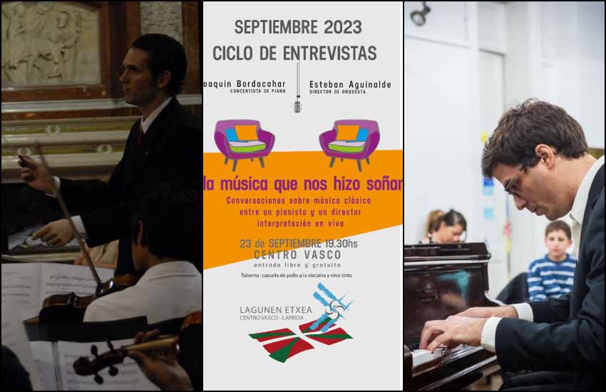 Joaquin Bordaçahar pianista lapridarra elkarrizketatuko du Esteban Aguinalde orkestra zuzendariak Lagunen Etxean datorren larunbatean