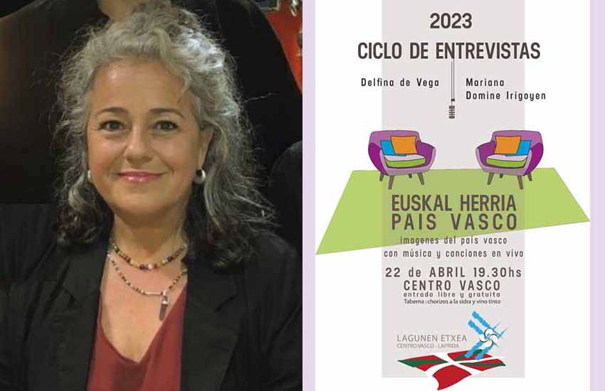 Mariana Dominé Irigoyen será la primera entrevistada en el Ciclo de Entrevistas 2023 del Centro Vasco Lagunen Etxea de Lapruda